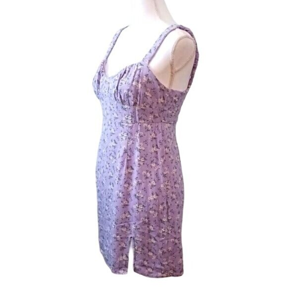 Aeropostale Purple Floral Sleeveless Mini Dress Juniors M - Picture 3 of 13
